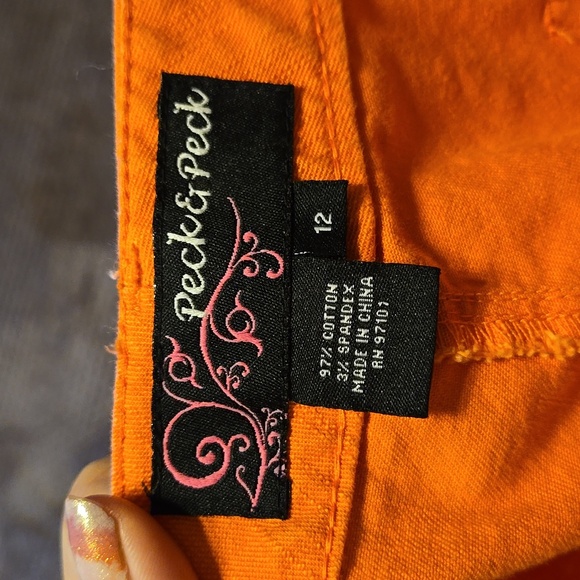 Peck & Peck melon color jeans size 12 - Picture 3 of 3